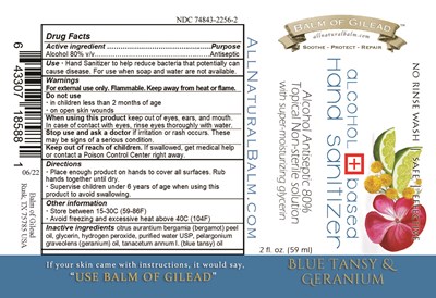 59ml Label (Balm Of Gilead   Blue Tansy Hand Sanitizer   2 Oz)
